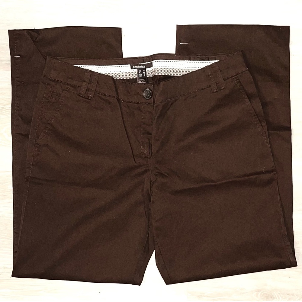 Mango Basics brown straight slacks
